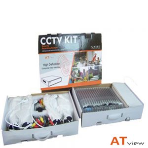 Kit DVR Con AT 7070 + Cables y 4 Camaras de Seguridad AT View Anser Telefonia